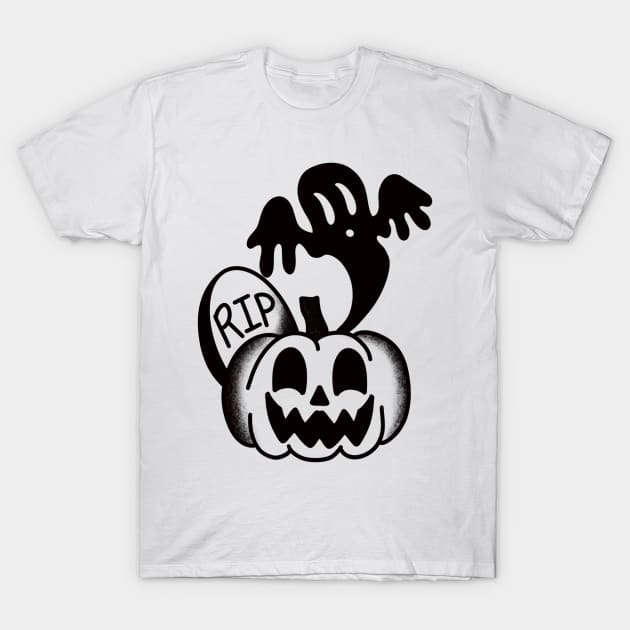 Vintage Halloween in traditional tattoo style. T-Shirt by LEEX337